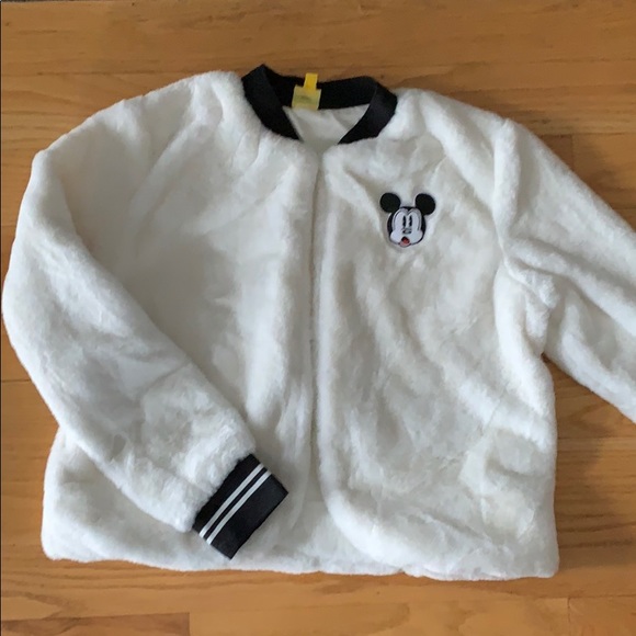 Disney Mickey Mouse faux fur bomber jacket - Picture 4 of 10